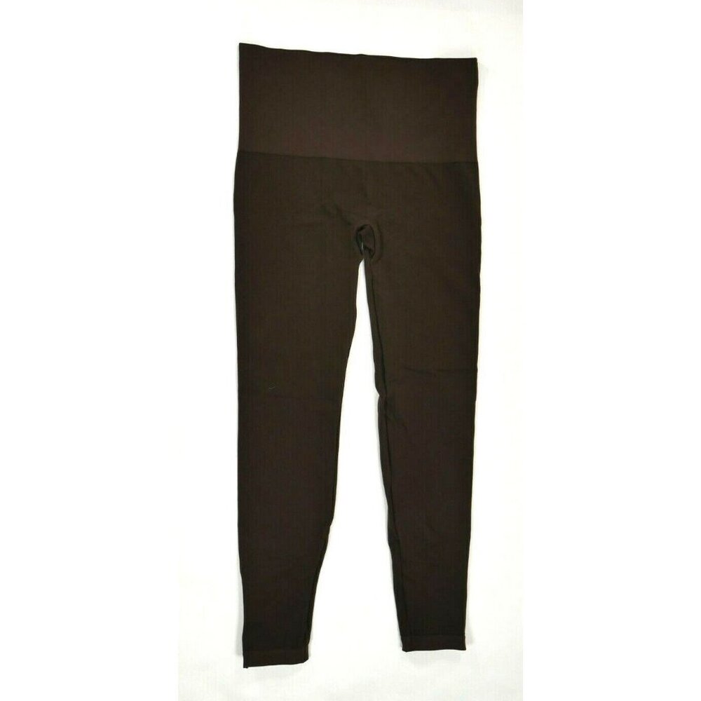 Spanx Look at Me Now Brown High Waisted Side Ankle Zip Leggings Womens Size 2XL